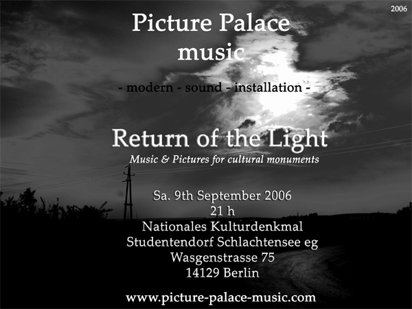 Return to the light Picture Palace music